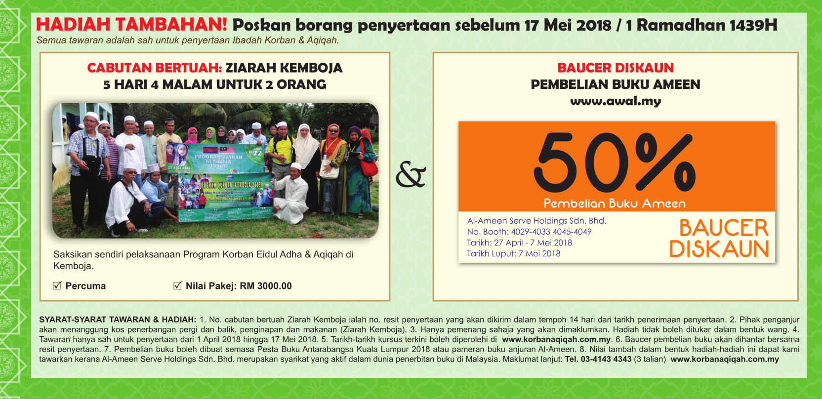 Kempen Berkat Ramadhan Ibadah Korban & Aqiqah di Kemboja 2018